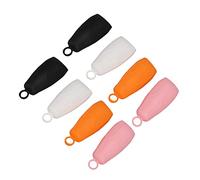 Naroote Elastic Leakproof Toiletry Sleeves 8pcs for Travel Outdoor, Silicone Protective Toiletry Cover for Family, Pink/Orange/Black/White