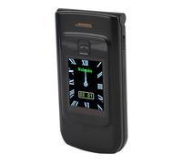 Naroote Elderly Cell Phone, Senior Flip Cell Phone Voice Broadcasting Dual Screen Display with 4800mAh Battery for Travel (Black)