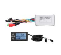 Naroote Electric Bicycle LCD Display Meter, 17A 3 Mode Sine Wave Brushless Motor Controller with LCD Display 36V/48V 250W/350W Compatible Self Learning Function for Electric Bike