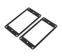 Naroote Electric Guitar Pickup Ring Sturdy Aluminum Alloy 2Pcs Flat Mounting Frame for Guitar Upgrades 92mm X 46mm (Black)