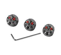 Naroote Electric Guitar Skull Knobs Unique Design for Electric Guitars Metal Volume Tone Replacement 3 Pack (GD304 Black)