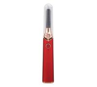 Naroote Electric Heating Eyelashes Light, Heated Eyelashes Light Comb Ergonomic Design Comfortable Handle Re -Charged for The Trip (Red)