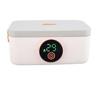 Naroote Electric Lunch Box, Heatable Lunchbox Heated Lunch Box USB Rechargeable Cordless Heated Lunch Box Portable 1L Capacity Self Heating Lunch Box for School Office Travel Car