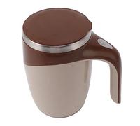 Naroote Electric Mixing Cup, Heat-Resistant USB Chargers, Self-Moving Coffee Mug, Stainless Steel Lining, Washable Double-Layer Design for Traveling (Coffee)