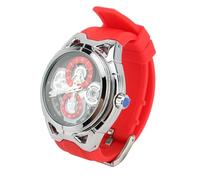 Naroote Elegant Men's Analogue Clock Watch with Quartz Wristwatch with Mineral Glass Lenses for Men Precise Movement 3 Luminous Hands Stable Chronicle for Companies (Red Strap)