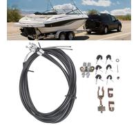 Naroote Emergency Brake Cable Durable Universal for Internal Drum Parking Brake Assemblies for Rear Disc Conversions, 1 X Emergency Cable Kit Included, Fit for All Car Models