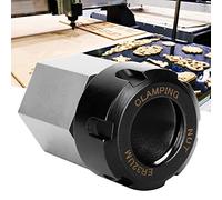 Naroote ER-32 Hard Steel Collet Block for CNC Engraving Machine High Strength Chuck Holder for Professional Machining Silver and Black 1.97in Outer Diameter 1.06in Inner Diameter