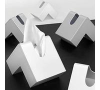 Naroote Exquisite Nordic Style Tissue Box Holder Beautiful Appearance for Living Room Desktop Heart Shaped Neighbors, Friends[Applicable Scene] Plastic (White)