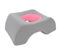 Naroote Face Down Pillow Soft Ergonomic Hollow Headrest Cushion for Beauty Bed, Memory Foam Face Pillow for Salon Massage, 4.33x8.27x11.81in (Gray Pink)