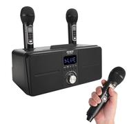 Naroote Family KTV Bluetooth Karaoke Speaker, Clear Sound for Singing and Listening, Wireless Microphone, Durable Material, 2 Hour Playtime, for Home Entertainment (Black)