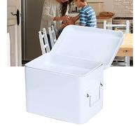 Naroote Family Storage Organizer Portable 2-Layer Case for Household Emergency Use Applicable Home Pharmacy Outing 20.4 X 15.5 X 15.9 Cm Iron White