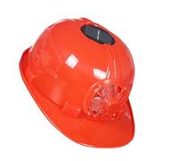 Naroote Fan Safety Helmet with Cooling Fan Solar Powered for Construction Sites Adjustable Breathable Design Environmental Friendly 1 Unit (Red)