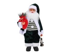 Naroote Father Xmas Doll, Desktop Santa Figurine with Detachable Red Bag and Lantern, for Christmas Tree Holiday Decoration Cake Props