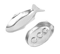 Naroote Fish Shaped Serving Pan, Aluminum Alloy Compact Professional Even Heat Distribution Fish Grill Tray for Hotels (Large Size)