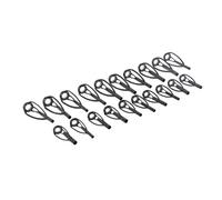Naroote Fishing Rod Guide, Stainless Steel Ceramic Rings Lightweight Anti Kink Bell Shaped Frame, with 8 Sizes for Replacement Repair All Types of Fishing Rods