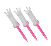Naroote Foldable Training Tee with Anti Flying Design for Practice, 3.3in Length, Rotatable & Durable for All Golfers (Pink)