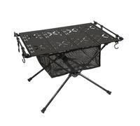 Naroote Folding Camping Table, Aluminum Alloy, Black, 40 cm x 17 cm x 10 cm, Modern Outdoor Dining Table with Storage Organizer for Grill, BBQ, Party