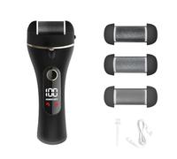 Naroote Foot Callus Remover, Electric Pedicure Automatic Rechargeable Pedicure Machine, Effectively Remove Dead Skin & Calluses with 3 Grinder Heads (Black)