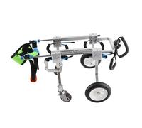 Naroote Four Wheels Adjustable Dog Wheelchair for Paralyzed Pets Lightweight Rehabilitation Cart for Dogs and Cats Made of Premium Aluminum