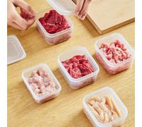 Naroote Freezer Storage Container, Transparent Meat Storage Box, Multipurpose Food Container with Sealed Design, Ideal for Kitchen & Refrigerator
