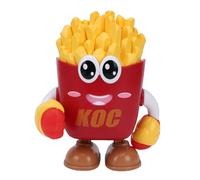 Naroote French Fries Character Dancing Robot Toy LED Lights Music Dancing Electric Toy Dynamic Dance Performance 360 Degree Rotation Xmas Gifts for Kids Ages 1 2 3 4 5 6