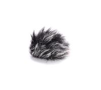 Naroote Furry Microphone Cover Mini Lavalier Headset Wind Muff for Outdoor Recording Soft Flocking Black 1x