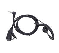 Naroote G Shaped Earhook Earpiece Clear Sound Transfer for Security Use Black 3.5mm 1 Unit
