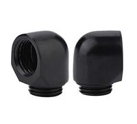 Naroote G1/4 Brass Tube Fitting Two Touch Elbow Connector for PC Water Cooling, 90 Degree Rotatable, Resists Rust and, for Soft and Hard Tube