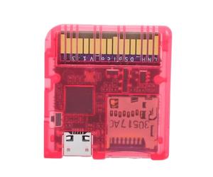 Naroote Game Card Reader, DS Game Flash Cartridge, 6MB/s Read Speed RP 2040 MCU Dual Power, Open Source for Homebrew Backup Developer (Transparent Red)