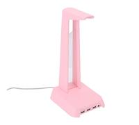 Naroote Gaming Headset Stand with RGB Lighting Stylish and Stable Design for Home Office Use ABS Material (Pink)