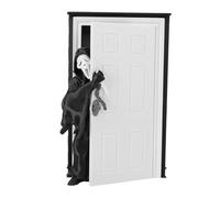 Naroote Ghost Popcorn Container, Scary Halloween Decor with Detailed Doorway Design for Movie Night Party Favors