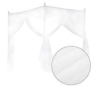 Naroote Girls Princess Bed Canopy, Lace Design Mosquito Netting, 3-Side Openings, Polyester, White, 120 x 200 x 200 cm, Romantic Style, Princess Theme