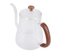 Naroote Gooseneck Kettle Durable Glass Coffee Pour Over Kettle 600ML for Home Kitchen Office Tea House Explosion-Proof Borosilicate Glass