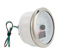Naroote GPS Speedometer, Speedometer for Car Stainless Steel ABS with Turn Signal Light Car for RV Ship (White)