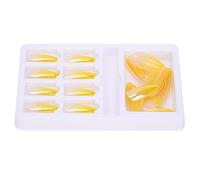 Naroote Gradient Pointed False Nails Set Bright Long Lasting Full Cover Fake Nails for Xmas, Wedding, Prom, Dates, 24Pcs (F745-18)