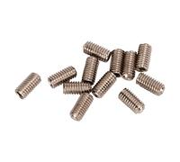 Naroote Guitar Bridge Screw Set, 12Pcs Lightweight Rust Proof Screws for Electric Guitar Repairs and Music Lessons, Metal, Size 6 X 3mm (Silver)