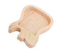 Naroote Guitar Pick Box, Maple Wood Plectrum Storage Holder, Compact Size Guitar Shape Box with Light Brown Design, Ideal for Musicians Enthusiasts, 4.69x3.92x1.22in