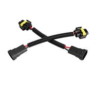 Naroote H11 Extension Wiring Harness Durable Fog Light Adapter for High Power Bulbs Plug and Play for DIY Enthusiasts 2Pcs Black PVC Plastic