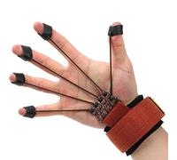 Naroote Hand Exerciser, Finger Extensor Trainer with Band, 20lbs 40lbs 60lbs 75lbs Options, Ergonomic Design High Grade Silicone, Orange 75 Pounds (Red 60 pounds)