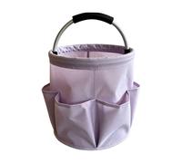 Naroote Handheld Collapsible Cleaning Bag Portable Multi Pocket Storage Caddy for Gardening Camping Outdoor Activities Oxford Fabric 11.02x11.02in (Purple)