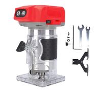 Naroote Handheld Cordless Router, Compact Wood Router with 800W Brushless Motor, Ergonomic Handle, 5 Adjustable Speeds & 3000-30000RPM Speed for Outdoor Operation