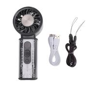 Naroote Handheld Turbo Fan, 14,000 RPM Foldable Rechargeable Semiconductor Cooling Fans with Brushless Motor, HD Digital Display, Portable Cooling Devices for Home, Office, Travel