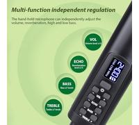 Naroote Handheld Wireless Microphone System Unique Square Design 2.4G Transmission for Singing and Performances Volume and Reverb Adjustment Dynamic Coil Microphone Core Black 1 Receiver for Church