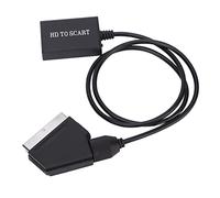 Naroote HD Multimedia Interface to SCART Converter Video Adapter with Plug and Play Feature for TV Mechanism ABS Black