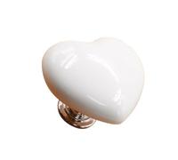 Naroote Heart Shaped Toilet Tank Button Toilet Push Button Flush Replacement Tank Lid Replacement Universal Bathroom with Electroplated Finish, for Various (White)