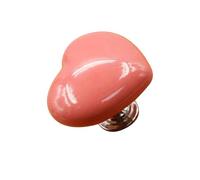 Naroote Heart Shaped Toilet Tank Button Toilet Push Button Flush Replacement Tank Lid Replacement Universal Bathroom with Electroplated Finish, for Various (Pink)