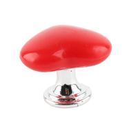 Naroote Heart Shaped Toilet Tank Button Toilet Push Button Flush Replacement Tank Lid Replacement Universal Bathroom with Electroplated Finish, for Various (Red)