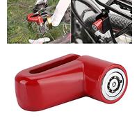 Naroote Heavy Duty Anti-Theft Motorcycle Disc Brake Lock for Top Security, Portable Mini Design for Scooter, Made of Metal, Suitable for Motorcycle Electromobile, ABS+Metal, Red (Red)