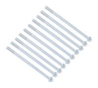 Naroote Hex Screw/Fastener Fine Thread Carbon Steel 10 Pcs Hex Head Bolts for Polishing Machine, Lawn Mower Blue White Zinc (10 * 210)