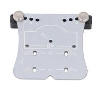 Naroote Hingeer Boring Stencil, Aluminum Alloy Hinge Dance Locator Easy to Use 35 Mm 4 Hole Spacing Clear Benchmark for The Door Adjustable (Silver Hinge)